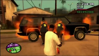 GTA SA Six Star Wanted Level with a Flamethrower