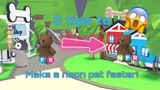 5 tips to make a neon pet faster in adopt me! #adoptme #trending #roblox