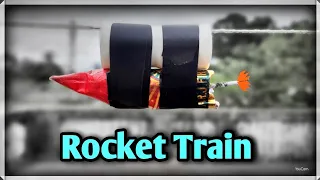 Experiment: Toy Train vs Fireworks | Rocket powered rc train | speed launch toy railway | 90s kids