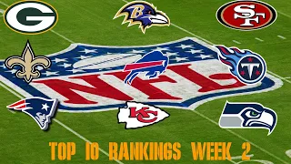 Top 10 NFL Power Rankings Week 2