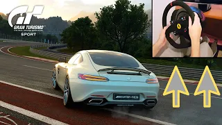 Gran Turismo Sport - Mercedes AMG GT S Drift (w/steering wheel) | Thrustmaster T300 gameplay