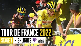 Fireworks on first mountain finish | Tour de France 2022 Stage 7 Highlights