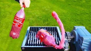 EXPERIMENT: FAST SHREDDER VS Coca Cola Slime Bottle