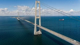 Great Belt Bridge Denmark 4K