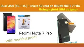 How insert Dual SIM & micro SD card simultaneously on hybrid slot | Redmi note 7 pro