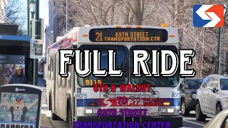 SEPTA 2005 New Flyer D40LF #8075 On Route 21! (FULL RIDE)