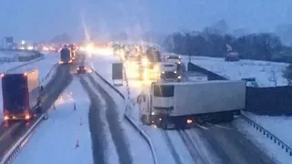 THE BEAST FROM THE EAST CAUSING CHAOS ON UK ROADS.