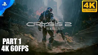 Crysis 2 Remastered l In at the Deep End l PS5 l 4K 60FPS l No Commentary l PART 1