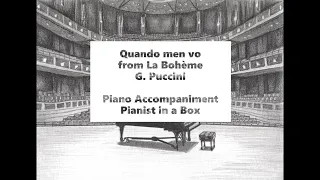 G. Puccini - Quando men vo, from La Bohème - karaoke - piano accompaniment