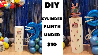 DIY Foam Board Cylinder Plinth  - Just Under $10 // Pedestal Stand DIY // Cylinder Pillar DIY