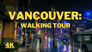 Experience Vancouver in Heavy Rain: 4K ASMR Binaural Walking Tour for Sleep & Relaxation