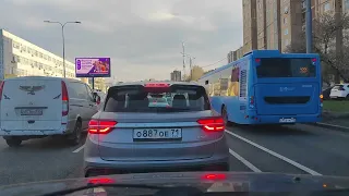 Driving around Moscow on 04/11/2024 Поездка на машине по Москве 11.04.2024