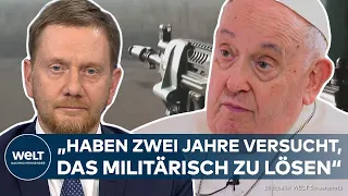 KRIEGSANGST IN DEUTSCHLAND: "Rote Linie, die verschoben wird" Kretschmer für Verhandlungen mit Putin