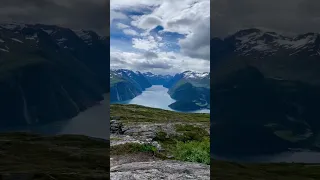 View of the deep fjords in Norway, Ansokhornet