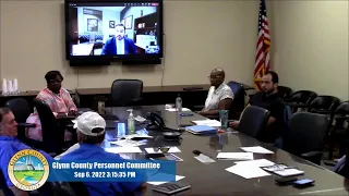 Glynn County Personnel Committee Meeting Tuesday, September 6, 2022