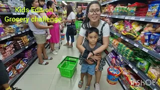 Grocery Challenge for 1 minute: Carry as much as they can, Bisaya version.🫠🫠. Gomera family