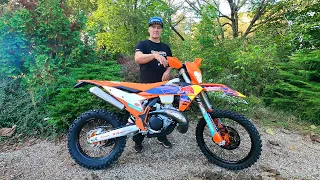 2024 KTM 300 EXC TBI Akrapovič FMF Legendary enduro exhaust 2T engine sound check