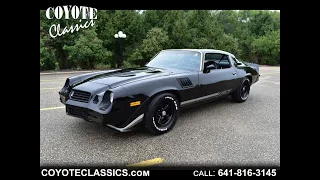 Black on Black 1979 Camaro Z28 for Sale at Coyote Classics