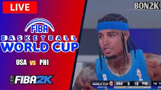 Gilas Pilipinas vs USA| FIBA WORLD CUP 2023 | March 21, 2023 | FIBA2K SIMULATION GAME #fiba2k