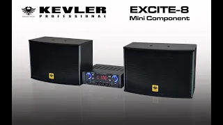 KEVLER XCITE-8 150wattsX2, Bluetooth, Usb, Sd Card,  2 way 8" mini component system