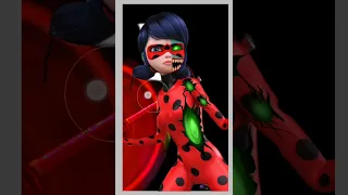 Ladybug Horror version 🧟😱 #art #transformation