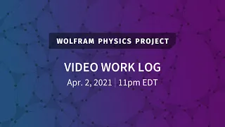 Wolfram Physics Project: Video Work Log Friday, Apr. 2, 2021