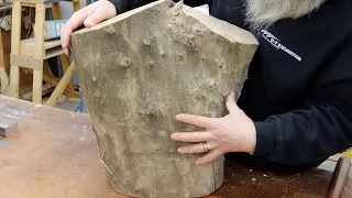 Woodturning A HUGE English Walnut Crotch! My BIGGEST Bowl Yet!