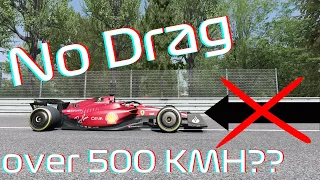 how fast would F1 cars be with no drag?