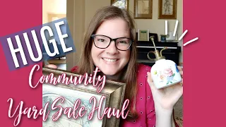 HUGE Community Yard Sale Haul: Home Decor, Vintage Finds, Cute Clothes and More!