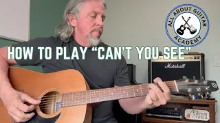 How To Play Can't You See On Guitar | Marshall Tucker Band Beginner Guitar Lesson | Guitar Tutorial