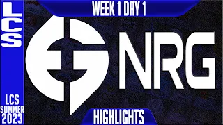 EG vs NRG Highlights | LCS Summer 2023 W1D1 | Evil Geniuses vs NRG Esports