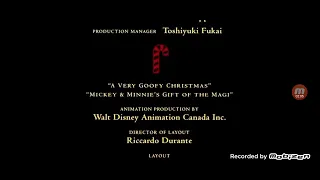 MICKEY'S ONCE UPON OF CHRISMAS (1999) END CREDITS