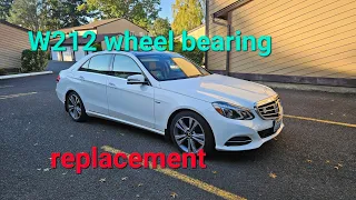 Mercedes benz  W212 4matic  E250 front  wheel bearing replacement PLUS tools review