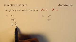 Divide Imaginary Numbers with Higher Power