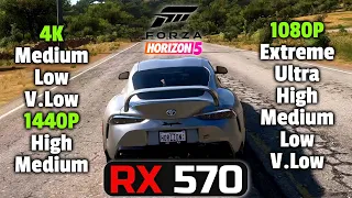 Forza Horizon 5 ► RX 570 | 4K, 1440P, High Med, Low, Very Low & 1080P All Settings