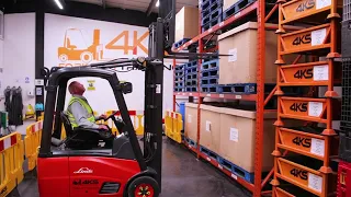 Counterbalance Forklift Training Video   How to De stack at High Level   4KS Forklift Training