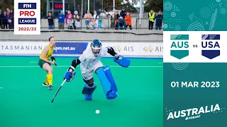 FIH Hockey Pro League 2022-23: Australia vs USA (Women, Game 1) - Highlights