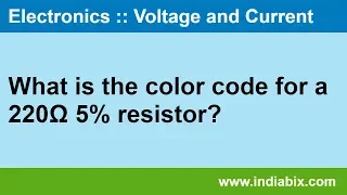 Finding the color code from resistor value | Electronics | IndiaBIX