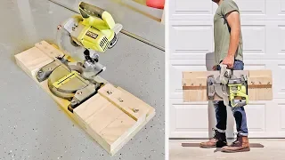 DIY Portable Miter Saw Stand / Station | Shop Projects