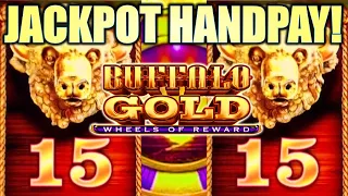 ★JACKPOT HANDPAY!★ 15 GOLD HEADS! BUFFALO GOLD WHEELS OF REWARD Slot Machine (LIVE @SILVER SEVENS)