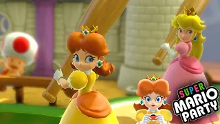 Super Mario Party Mini League Baseball Daisy and Peach vs Wario and Waluigi