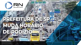 Prefeitura de SP muda horário de rodízio de veículos