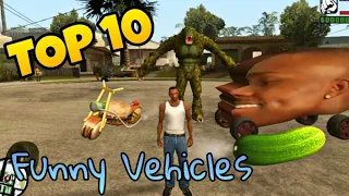 Top 10 Best Weird and Funny Vehicles | GTA San Andreas