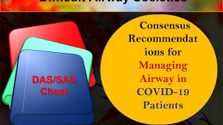Airway Management in COVID- 19 Patients - Dr. Khaled Sewify