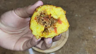 Bolitas de Platano Maduro rellenas con Carne molida | El arte de Cocinar