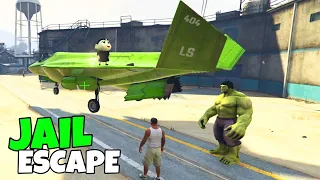 GTA 5 JAIL ESCAPE HULK SUPER JET WITH SHINCHAN