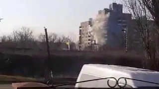 Авдеевка, 11 мар  2017 путенские расстреливают 9-ти этажку