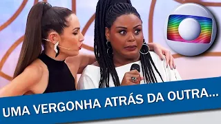 CLIMÃO: PATRÍCIA POETA LEVA INVERTIDA AO VIVO APÓS SAIA JUSTA COM ATRIZ DURANTE O PROGRAMA ENCONTRO