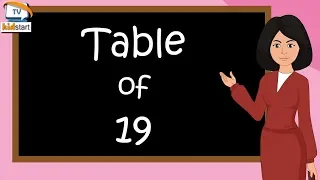 Table of 19 | Rhythmic Table of nineteen | Learn Multiplication Table of 19 x 1 = 19 | kidstarttv