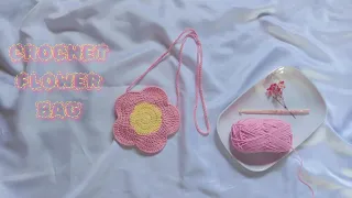 How To Crochet Flower Bag | mini flower bag tutorial
